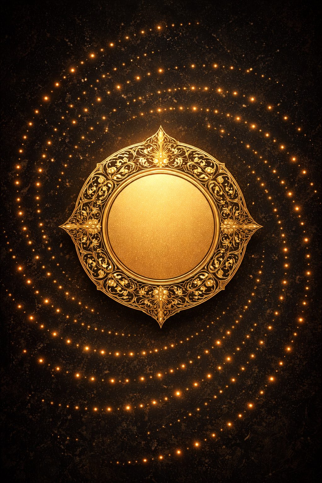 99 Names of Allah — Golden Medallion with Spiral